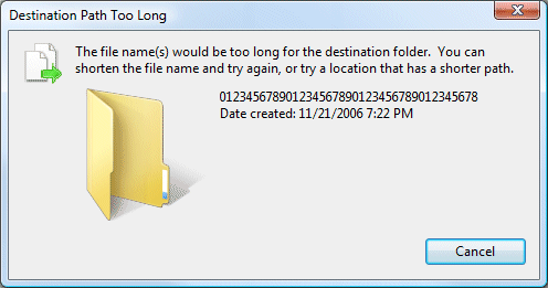 File Path Too Long